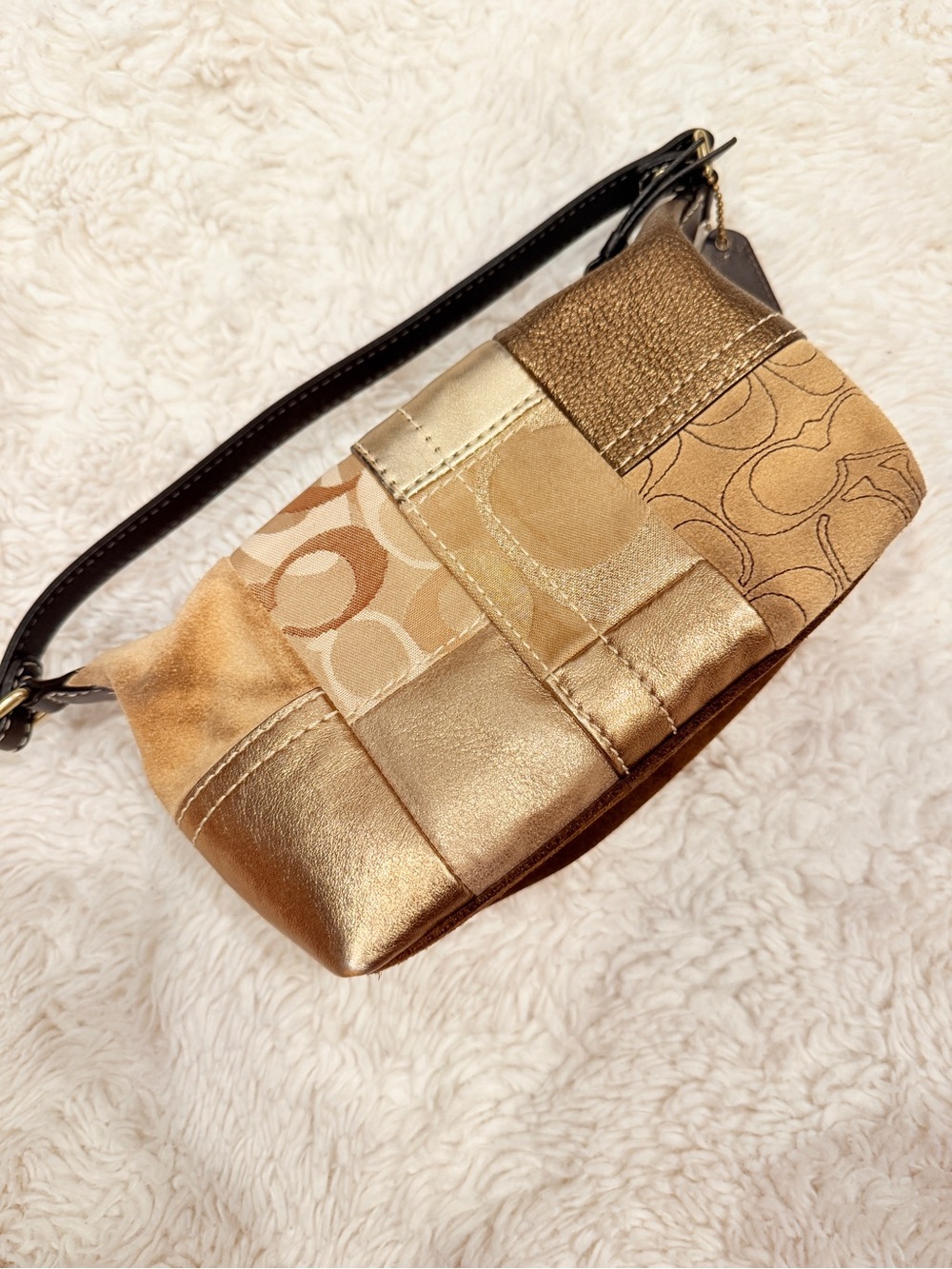 Coach Gold Patchwork Bag